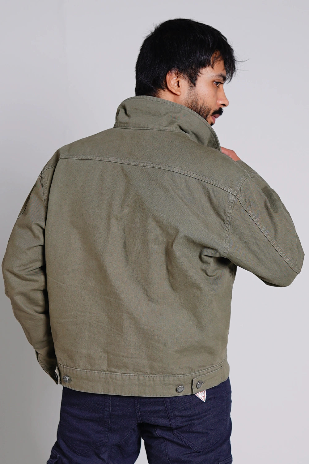 Denim Jacket - Olive Green