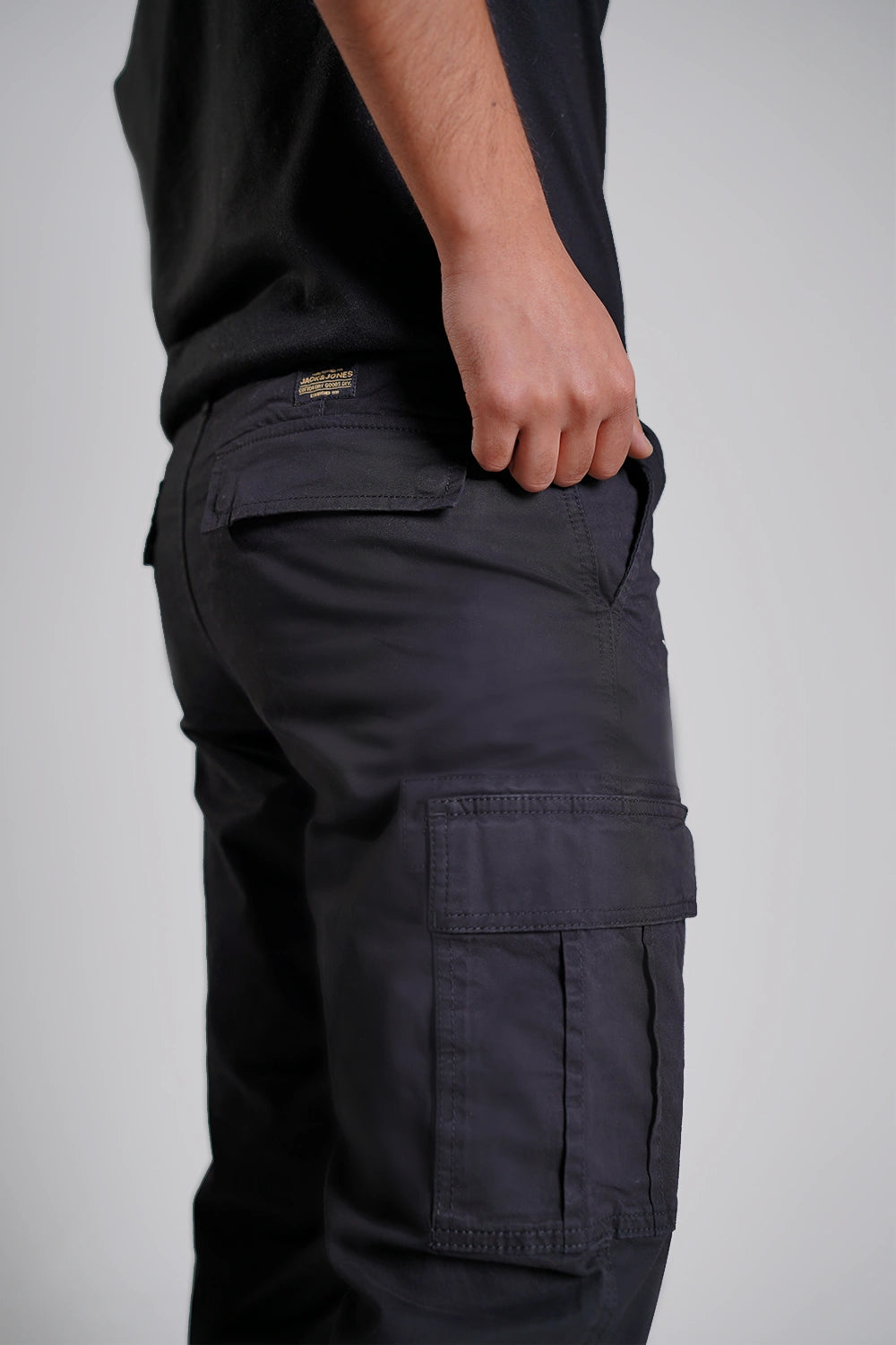 Men Cargo Pants - Black