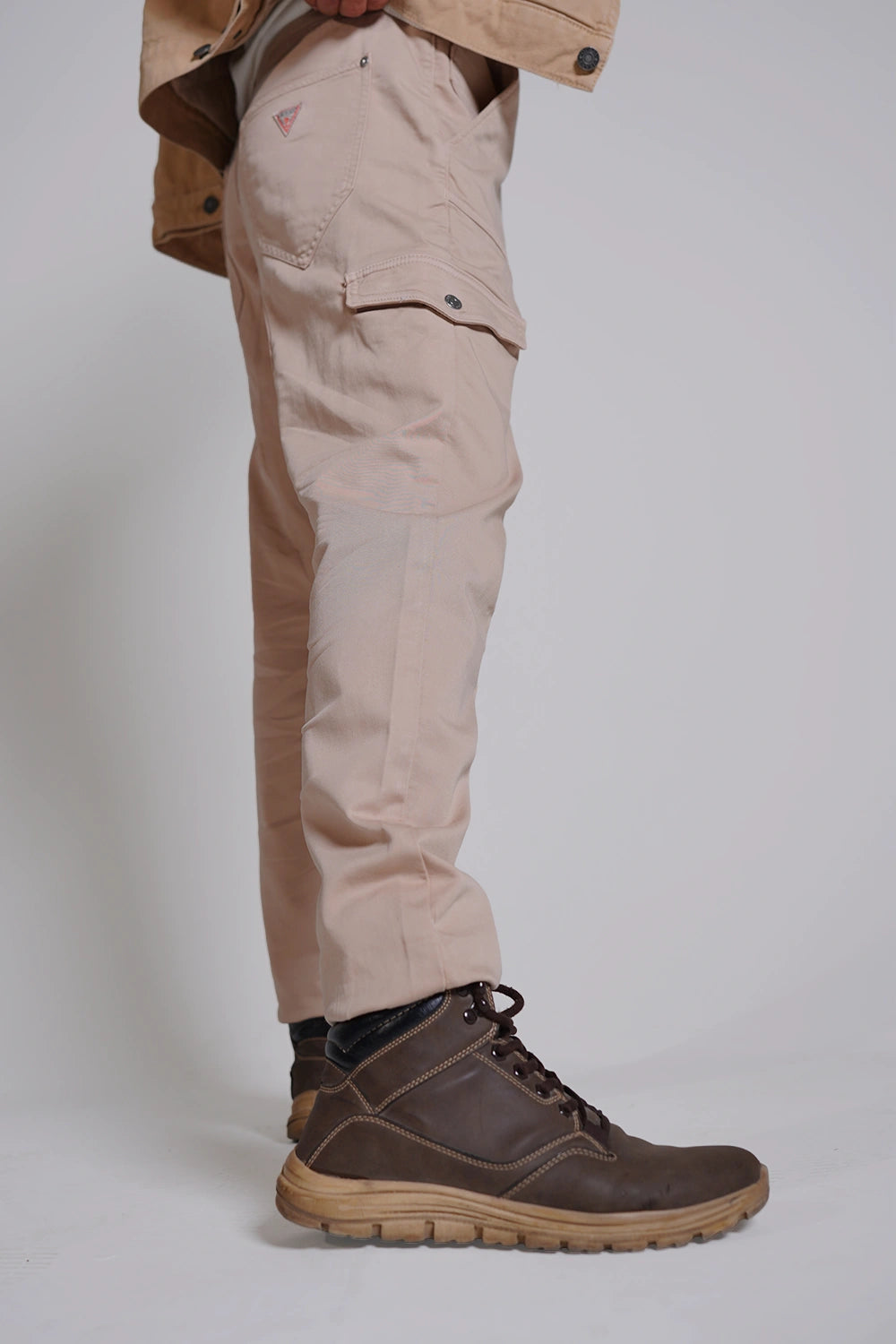 5 Pocket Men Cargo Pants - Beige