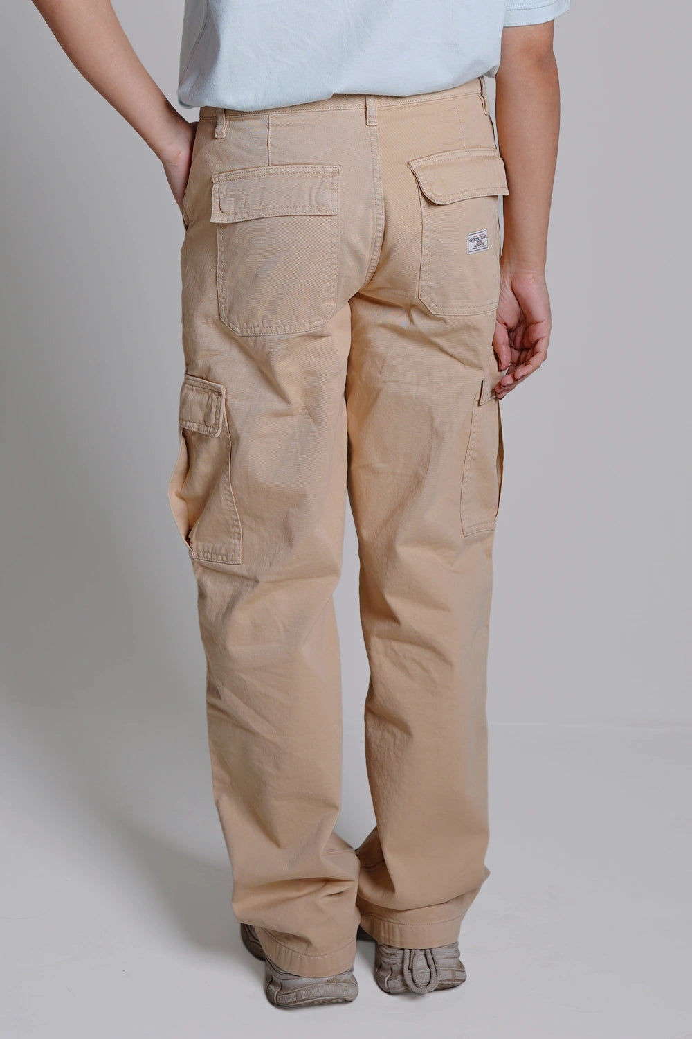 5 Pocket Women Cargo Pants - Beige