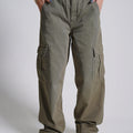 5 Pocket Women Cargo Pants - Olive Green