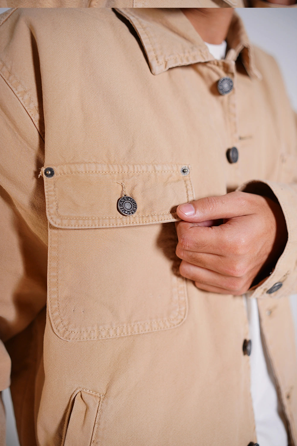 Denim Jacket - Beige