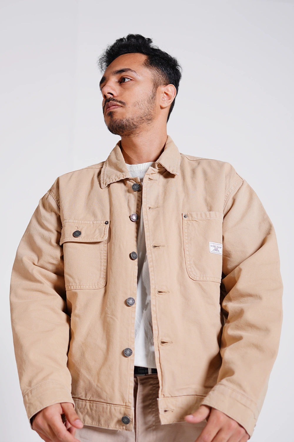 Denim Jacket - Beige