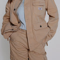 Denim Shacket - Beige
